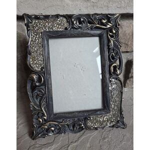 5 X 7 Ornate Vintage Style Picture Frame Metal Decorative Mosaic Like Glass